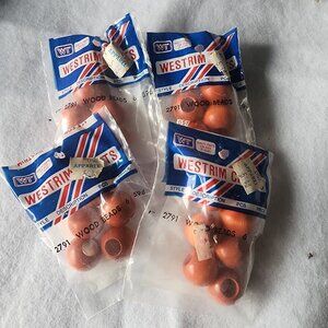 WESTRIM #2791 Wood Beads (4 Packs, 6 Pcs Each) New Vintage Craft Supply